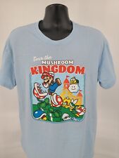 Camiseta Super Mario Adulto 2XL Blue Tour the Mushroom Kingdom Gráfica Masculina comprar usado  Enviando para Brazil