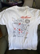 Camiseta Mapa Juego de Tronos Poniente - Camiseta Algodón Blanco - Unisex M Mediana segunda mano  Embacar hacia Argentina