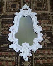 Antique VTG Ornate Carved Wood Frame Mirror 19x11" Baroque Rokoko Snow White for sale  Shipping to South Africa