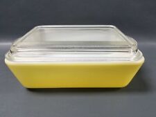 Vintage Pyrex Refrigerator Dish 503B w/ Lid Primary Yellow EUC for sale  Shipping to South Africa