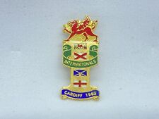 Vintage Enamel Pin Badge - BOWLS INTERNATIONALS - CARDIFF 1983 for sale  Shipping to South Africa