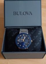 Relógio masculino Bulova 98C123 quartzo mostrador azul dois tons aço inoxidável 40mm, usado comprar usado  Enviando para Brazil