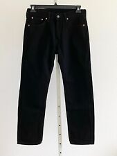Pantalones de mezclilla para hombre Levi's negros 505 regulares rectos no elásticos talla W34 X L32 cremallera mosca, usado segunda mano  Embacar hacia Argentina