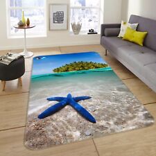 3D Starfish Sea Island 8 Non Slip Rug Mat Room Mat Round Elegant Photo Carpet CA til salgs  Frakt til Norway