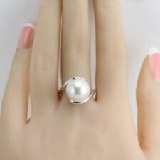 925 Sterling Silver Ring Handmade Natural Pearl Gemstone Wedding Ring HM2764 for sale  Shipping to South Africa