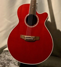 Guitarra elétrica Takamine 121C CTM Trans vermelha caixa aberta com bolsa gig Japão comprar usado  Enviando para Brazil