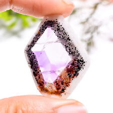 100% Natural Trapiche Amethyst Slice Loose Gemstone 25.5 Ct. 32X22X4 mm GSR-7859, used for sale  Shipping to South Africa