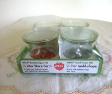 FOUR HALF LITRE CANNING JARS  MADE IN GERMANY--BY WECK--NEW IN PACKAGING for sale  Shipping to South Africa