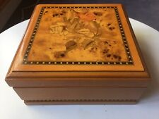 Mele & Co Wooden Musical Jewellery Box Oriental Rose Plays Greensleeves for sale  IPSWICH