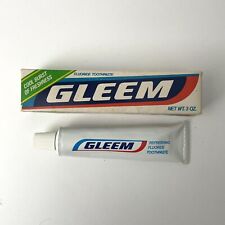 Pasta de dientes GLEEM sin usar de colección década de 1980 3 oz utilería de limpieza de ráfagas frías con flúor segunda mano  Embacar hacia Argentina