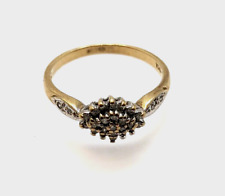 9ct Gold Ring with a Cluster of Diamonds, UK Ring Size N - 9ct Yellow Gold for sale  Shipping to South Africa