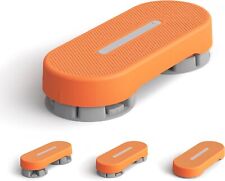 Aerobic Exercise Step Platform Stepper Adjustable Aerobic Stepper Workout Orange for sale  Shipping to South Africa