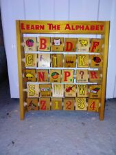 Wooden learn alphabet for sale  UK