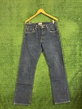 Levi's 501 Button Fly Blue Jeans Original Fit Dark Wash Size 34x34 - 005010115, used for sale  Shipping to South Africa