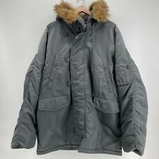 Used, Alpha Industries Parka Jacket Men's Size 4XL Gray Type N-3B Extreme Cold Weather for sale  Elk Grove