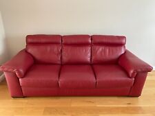 Red leather seater for sale  ST. ALBANS
