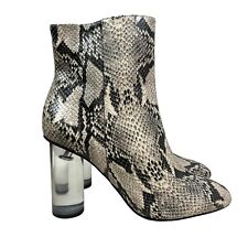 Botas Schutz Pally tornozelo cobra em relevo salto bloco transparente zíper couro feminino 8B comprar usado  Enviando para Brazil