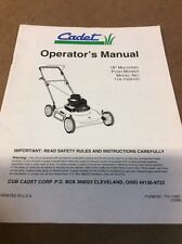 Cub Cadet / MTD 18" Mulching Push Mower Model 11A-702A101 / Owners Manual for sale  Scranton