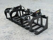 72" Dual Cylinder Root Grapple Bucket Attachment Fits Skid Steer Quick Attach for sale  Brownsboro