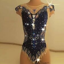 Women Girls Leotard Mesh Artistic Gymnastics Jumpsuit Stage Wear Costume, used for sale  Shipping to South Africa