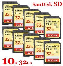 Usado, LOTE DE 10 tarjetas de memoria SanDisk Extreme PLUS 32 GB SD USH-I segunda mano  Embacar hacia Argentina