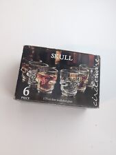 Conjunto de copos de tiro 4/6 esqueleto caveira transparente 1,73 oz Halloween circleware comprar usado  Enviando para Brazil