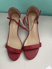 Dream Pairs Red Slip On Heels Sz 9 Womens Strap Sandals Open Toe for sale  Shipping to South Africa