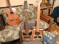 Used, Two Older Joined Cigar Box Guitars with Real Guitar Parts for sale  Shipping to Canada