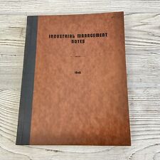 Industrial Management Notes 1949 Textbook University Of Michigan /cb, used for sale  Shipping to South Africa