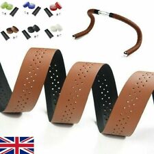 Road Bike Bicycle Handlebar Tape Grip Bar Drop Wrap Soft Leather Breathable NEW for sale  UK