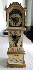 LINDEN NOVELTY MINI GRANDFATHER CLOCK W/BELL STRIKE, KEY, INSTR.  W. GERMANY, used for sale  Shipping to South Africa