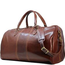 Floto Venezia Leather Duffle Bag Travel Bag Weekender Luggage Brown  (18BRD) for sale  Shipping to South Africa