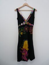 DESIGUAL sundress size XL flowers on black  | Thames Hospice for sale  Shipping to South Africa