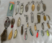 Lote de 28 iscas vintage de colheres de pesca Little Cleo Wigl, Krocodile, Kastmaster comprar usado  Enviando para Brazil