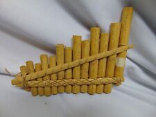 Flauta vintage Bambú Pan hecha en Ecuador 8" de largo 13 piezas de bambú segunda mano  Embacar hacia Argentina