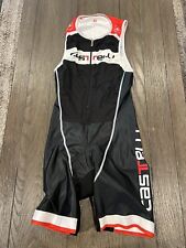 Castelli Mens Tri Suit Black Performance Triathlon Skinsuit Racesuit Small for sale  Shipping to South Africa