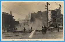 Norwich NY, Ruins Big Fire 5 de febrero de 1911, 2 hombres andamio alto RPPC, postal, usado segunda mano  Embacar hacia Argentina