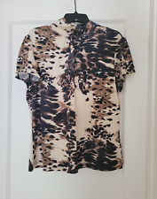 Violet & Claire short sleeve animal print top size Large for sale  Shipping to South Africa