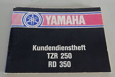 Checkbook / customer service booklet Yamaha TZR 250 / RD 350 stand 1987 - blank for sale  Shipping to South Africa