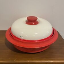 Rangemate Red White Round Cooker Grill For Microwave Oven 4 Pieces 10.5" for sale  Shipping to South Africa