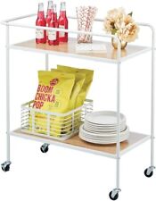 Bar Cart Trolley , 2-Tier Kitchen Trolley with Wide Shelves-Rust-Resistant Metal for sale  Shipping to South Africa