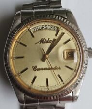 Usado, Relógio vintage raro automático Mido President prata 3 homens comprar usado  Enviando para Brazil