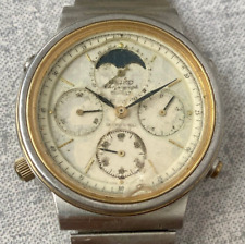 Reloj cronógrafo vintage Seiko 7A48-5000 deportes cuarzo esfera blanca 100 para hombre segunda mano  Embacar hacia Argentina