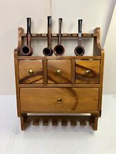 VINTAGE YIELD HOUSE PINE WOOD TOBACCO PIPE RACK HOLDER, used for sale  Shipping to South Africa