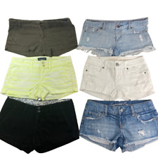 Lote de shorts jeans American Eagle feminino tamanho 0 Outfitters cintura média pacote 6 comprar usado  Enviando para Brazil