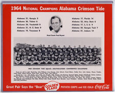 Foto promocional Alabama 1964 Coca-Cola floco dourado Joe Namath urso Bryant RARO comprar usado  Enviando para Brazil