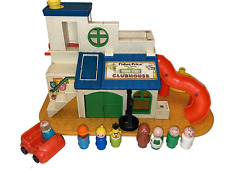 Vintage Fisher Price Little People 1976 Sesame Street Clubhouse w/ SNUFFY #937, used for sale  Shipping to South Africa