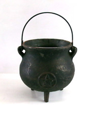 Used, CAST IRON Large CAULDRON With PENTAGRAM, Vintage, Heavy, Witch Witchcraft, Wicca for sale  Shipping to South Africa