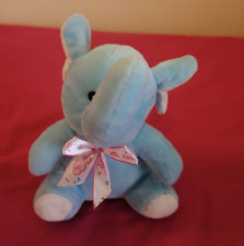 Elefante de peluche color azul suave bonito vintage para niños bebes segunda mano  Embacar hacia Argentina