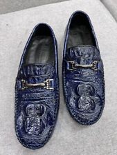 Blue navy  Genuine Crocodile alligator leather Oxford shoes for men Size 10.5 US segunda mano  Embacar hacia Argentina